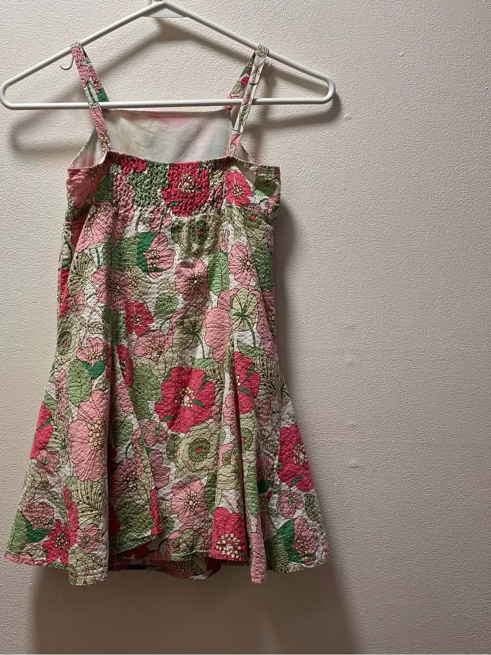 GAP Baby Floral Playful Cottage-core Comfy Sundress, Toddler, 4 Yrs, Pink/Green